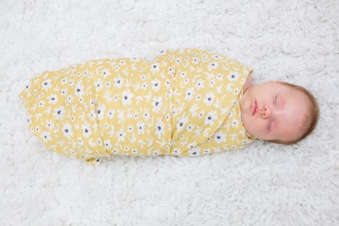 Lulujo Lulujo Boho Kocyk Muślinowy Yellow Wildflowers / Dots 2 szt. Lulujo Lulujo Boho Kocyk Muślinowy Yellow Wildflowers / Dots 2 szt.