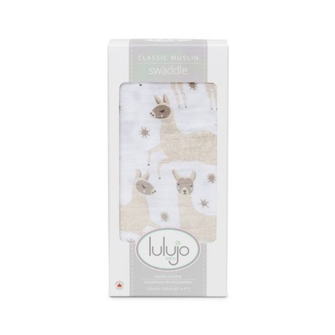 Lulujo Lulujo Kocyk Muślinowy Modern Lama Lulujo Lulujo Kocyk Muślinowy Modern Lama