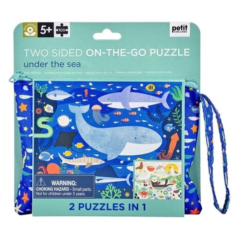 Petit Collage Petit Collage Puzzle Dwustronne w Torebce Petit Collage Petit Collage Puzzle Dwustronne w Torebce