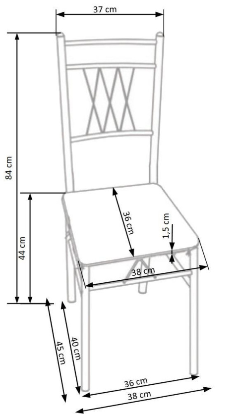 Halmar FAUST 2 zestaw stół + 4 krzesła dąb sonoma MDF laminowany, stelaż stal malowana proszkowo czarny 110x70 Halmar FAUST 2 zestaw stół + 4 krzesła dąb sonoma MDF laminowany, stelaż stal malowana proszkowo czarny 110x70