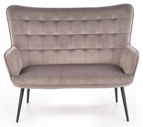 Halmar sofa tapicerowana CASTEL XL tkanina popielaty / nogi czarny stal malowana proszkowo Halmar sofa tapicerowana CASTEL XL tkanina popielaty / nogi czarny stal malowana proszkowo