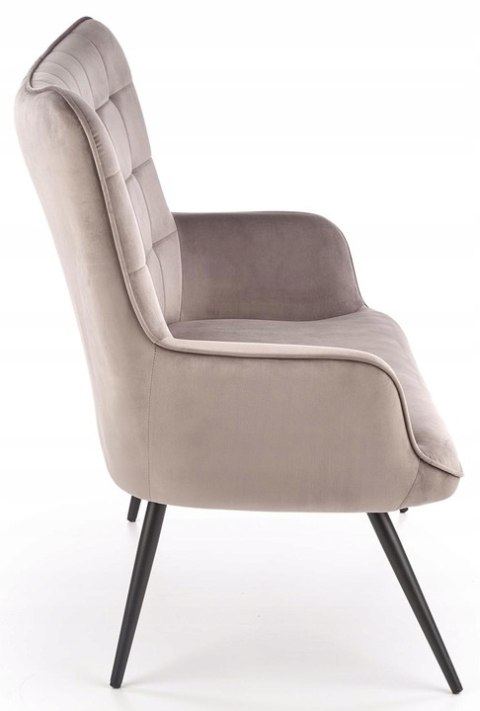 Halmar sofa tapicerowana CASTEL XL tkanina popielaty / nogi czarny stal malowana proszkowo Halmar sofa tapicerowana CASTEL XL tkanina popielaty / nogi czarny stal malowana proszkowo