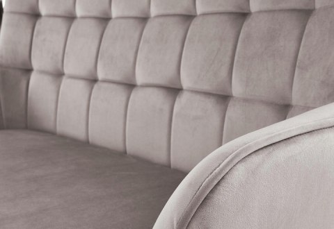Halmar sofa tapicerowana CASTEL XL tkanina popielaty / nogi czarny stal malowana proszkowo Halmar sofa tapicerowana CASTEL XL tkanina popielaty / nogi czarny stal malowana proszkowo