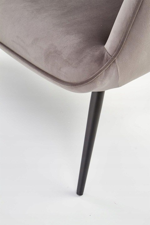 Halmar sofa tapicerowana CASTEL XL tkanina popielaty / nogi czarny stal malowana proszkowo Halmar sofa tapicerowana CASTEL XL tkanina popielaty / nogi czarny stal malowana proszkowo