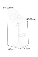 HOKER KRZESŁO BAROWE REGULOWANE H101 Halmar POPIELATY tapicerka TKANINA VELVET STAL malowana proszkowo CZARNY HOKER KRZESŁO BAROWE REGULOWANE H101 Halmar POPIELATY tapicerka TKANINA VELVET STAL malowana proszkowo CZARNY