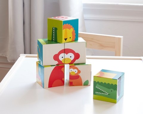 Petit Collage Petit Collage Puzzle Klocki Dzikie Zwierzęta Petit Collage Petit Collage Puzzle Klocki Dzikie Zwierzęta
