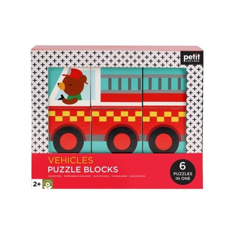Petit Collage Petit Collage Puzzle Klocki Pojazdy Petit Collage Petit Collage Puzzle Klocki Pojazdy