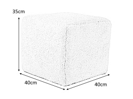 SIGNAL PUFA LORI BARANEK SZARY SVEN 06 - szara pufa tapicerowana, kwadratowe siedzisko do salonu, przepokoju