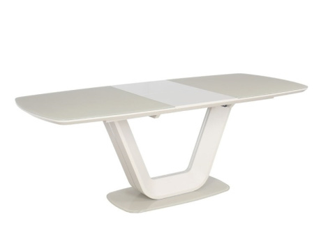 SIGNAL STÓŁ ROZKŁADANY ARMANI MDF SZKŁO KREM STELAŻ MDF MAT 160(220)X90 SIGNAL STÓŁ ROZKŁADANY ARMANI MDF SZKŁO KREM STELAŻ MDF MAT 160(220)X90