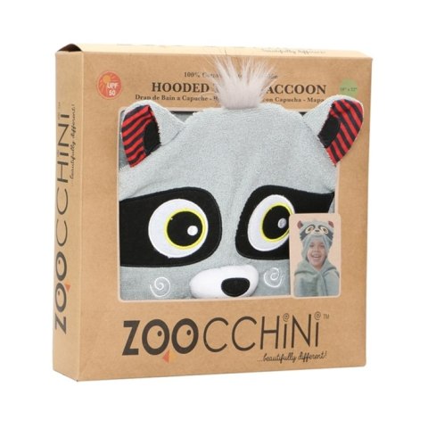 Zoocchini Zoocchini Ręcznik dla Dziecka z Kapturem Szop Pracz Zoocchini Zoocchini Ręcznik dla Dziecka z Kapturem Szop Pracz