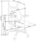 Halmar SOLARIS fotel obrotowy pracowniczy czarno-popielaty tkanina/siatka TILT Halmar SOLARIS fotel obrotowy pracowniczy czarno-popielaty tkanina/siatka TILT