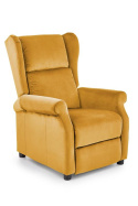 Halmar AGUSTIN 2 fotel wypoczynkowy rozkładany musztardowy( Żółty ) tkanina Uszak