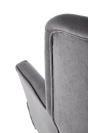 Halmar DELGADO fotel wypoczynkowy popielaty (BLUEVEL #14) materiał: tkanina velvet / drewno lite