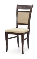 Halmar JAKUB krzesło ciemny orzech / tap: Torent Beige Halmar JAKUB krzesło ciemny orzech / tap: Torent Beige