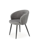 Halmar K430 krzesło do salonu popielaty tył oparcia pikowany materiał: tkanina velvet / stal malowana Halmar K430 krzesło do salonu popielaty tył oparcia pikowany materiał: tkanina velvet / stal malowana