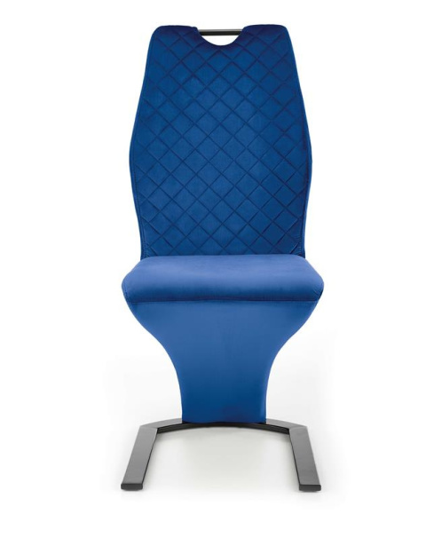 Halmar K442 krzesło pikowane granatowy materiał: tkanina velvet / stal Halmar K442 krzesło pikowane granatowy materiał: tkanina velvet / stal