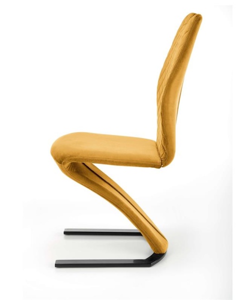Halmar K442 krzesło pikowane musztardowy materiał: tkanina velvet / stal Halmar K442 krzesło pikowane musztardowy materiał: tkanina velvet / stal