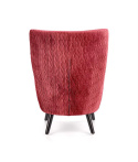 Halmar RAVEL fotel wypoczynkowy bordowy / czarny materiał: tkanina / drewno lite