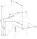 Halmar RAVEL fotel wypoczynkowy popielaty / czarny, materiał: tkanina / drewno lite Halmar RAVEL fotel wypoczynkowy popielaty / czarny, materiał: tkanina / drewno lite