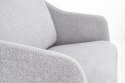 Halmar SOFT 2 fotel wypoczynkowy czarny stelaż, jasny popiel materiał: tkanina / stal malowana Halmar SOFT 2 fotel wypoczynkowy czarny stelaż, jasny popiel materiał: tkanina / stal malowana