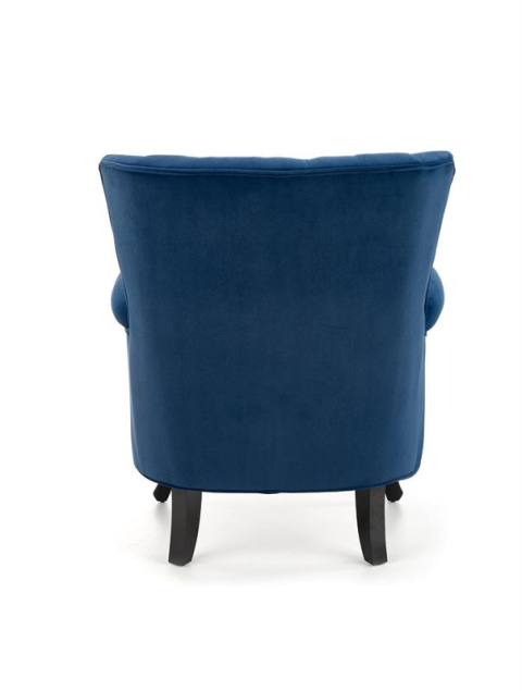Halmar TITAN fotel wypoczynkowy granatowy tkanina velvet / drewno lite Halmar TITAN fotel wypoczynkowy granatowy tkanina velvet / drewno lite