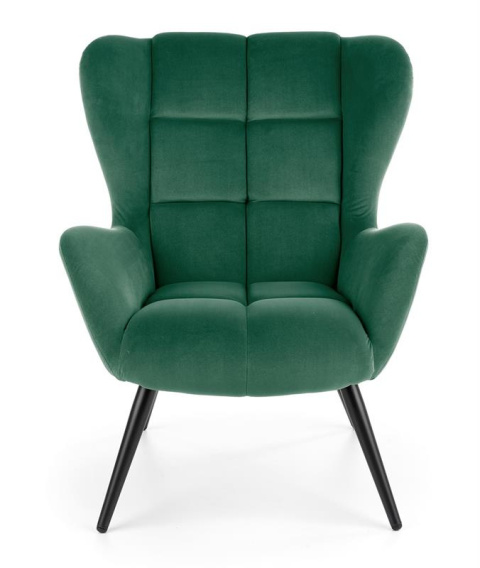 Halmar TYRION fotel wypoczynkowy c. zielony materiał: tkanina velvet / drewno lite Halmar TYRION fotel wypoczynkowy c. zielony materiał: tkanina velvet / drewno lite