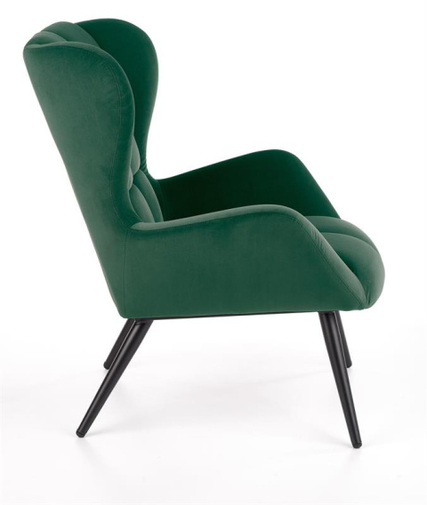 Halmar TYRION fotel wypoczynkowy c. zielony materiał: tkanina velvet / drewno lite Halmar TYRION fotel wypoczynkowy c. zielony materiał: tkanina velvet / drewno lite