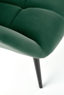 Halmar TYRION fotel wypoczynkowy c. zielony materiał: tkanina velvet / drewno lite