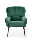 Halmar VERDON fotel wypoczynkowy ciemny zielony BLUVEL #78 materiał: tkanina velvet / stal Halmar VERDON fotel wypoczynkowy ciemny zielony BLUVEL #78 materiał: tkanina velvet / stal