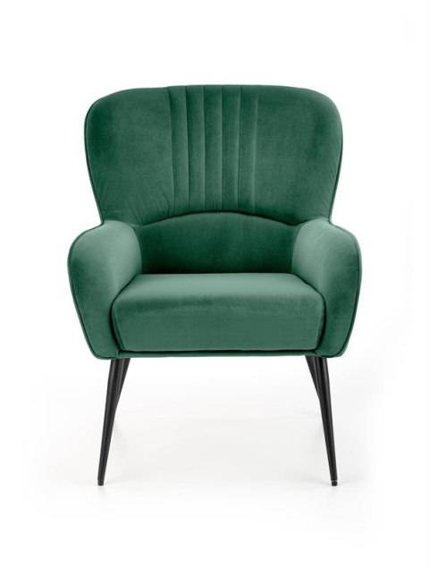 Halmar VERDON fotel wypoczynkowy ciemny zielony BLUVEL #78 materiał: tkanina velvet / stal Halmar VERDON fotel wypoczynkowy ciemny zielony BLUVEL #78 materiał: tkanina velvet / stal