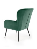 Halmar VERDON fotel wypoczynkowy ciemny zielony BLUVEL #78 materiał: tkanina velvet / stal Halmar VERDON fotel wypoczynkowy ciemny zielony BLUVEL #78 materiał: tkanina velvet / stal