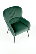 Halmar VERDON fotel wypoczynkowy ciemny zielony BLUVEL #78 materiał: tkanina velvet / stal Halmar VERDON fotel wypoczynkowy ciemny zielony BLUVEL #78 materiał: tkanina velvet / stal