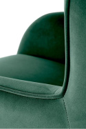 Halmar VERDON fotel wypoczynkowy ciemny zielony BLUVEL #78 materiał: tkanina velvet / stal