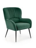 Halmar VERDON fotel wypoczynkowy ciemny zielony BLUVEL #78 materiał: tkanina velvet / stal Halmar VERDON fotel wypoczynkowy ciemny zielony BLUVEL #78 materiał: tkanina velvet / stal