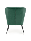Halmar VERDON fotel wypoczynkowy ciemny zielony BLUVEL #78 materiał: tkanina velvet / stal Halmar VERDON fotel wypoczynkowy ciemny zielony BLUVEL #78 materiał: tkanina velvet / stal