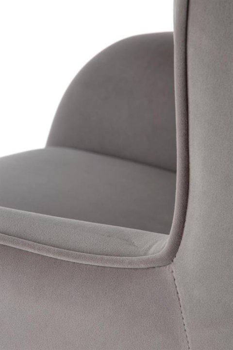 Halmar VERDON fotel wypoczynkowy popielaty BLUVEL #14 materiał: tkanina velvet / stal Halmar VERDON fotel wypoczynkowy popielaty BLUVEL #14 materiał: tkanina velvet / stal