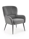 Halmar VERDON fotel wypoczynkowy popielaty BLUVEL #14 materiał: tkanina velvet / stal Halmar VERDON fotel wypoczynkowy popielaty BLUVEL #14 materiał: tkanina velvet / stal
