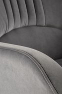 Halmar VERDON fotel wypoczynkowy popielaty BLUVEL #14 materiał: tkanina velvet / stal Halmar VERDON fotel wypoczynkowy popielaty BLUVEL #14 materiał: tkanina velvet / stal