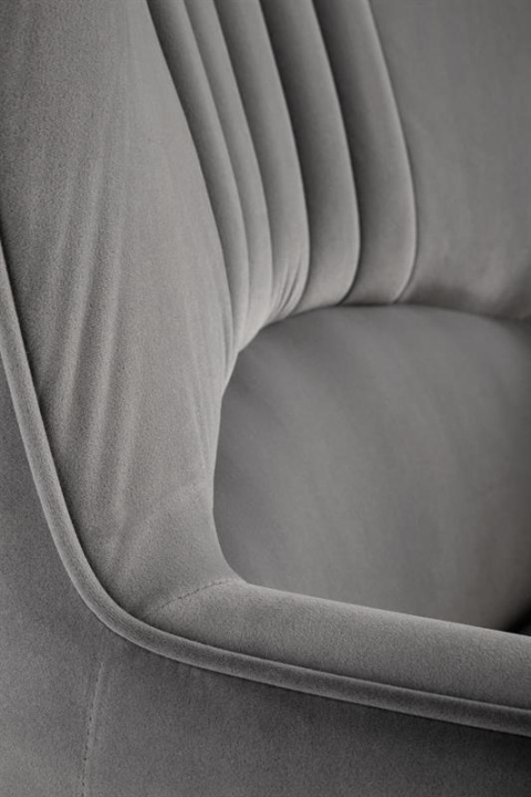 Halmar VERDON fotel wypoczynkowy popielaty BLUVEL #14 materiał: tkanina velvet / stal Halmar VERDON fotel wypoczynkowy popielaty BLUVEL #14 materiał: tkanina velvet / stal