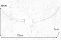 Invicta Interior poroże BULL 75 cm - ozdoba dekoracja ścienna dekoracyjne poroże wykonane z aluminium z lśniącym wykończeniem