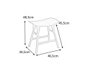 King Home Stołek REMO czarny z tworzywa sztucznego - taboret King Home Stołek REMO czarny z tworzywa sztucznego - taboret