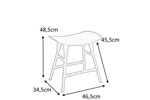 King Home Stołek REMO czarny z tworzywa sztucznego - taboret King Home Stołek REMO czarny z tworzywa sztucznego - taboret