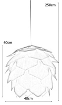 King Home Lampa wisząca CONO 43 sklejka kolor naturalny E27 King Home Lampa wisząca CONO 43 sklejka kolor naturalny E27