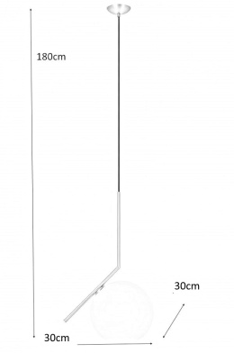 King Home Lampa wisząca HALM 20 czarna mat metal - klosz szkło biały kula G9 do domu lokalu hotelu