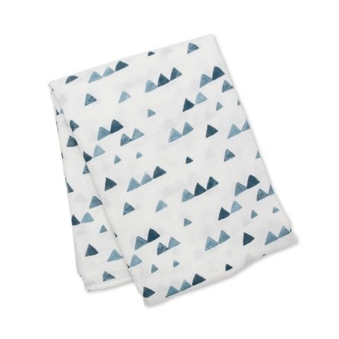 Lulujo Lulujo Kocyk Bambusowy Navy Triangles Lulujo Lulujo Kocyk Bambusowy Navy Triangles