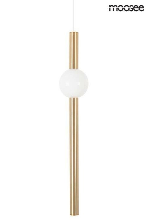 LAMPA WISZĄCA SUFITOWA LED LIBRA 60 ON ZŁOTA STAL NIERDZEWNA KLOSZ BIAŁY SZKLANY Moosee MOOSEE LAMPA WISZĄCA SUFITOWA LED LIBRA 60 ON ZŁOTA STAL NIERDZEWNA KLOSZ BIAŁY SZKLANY Moosee MOOSEE