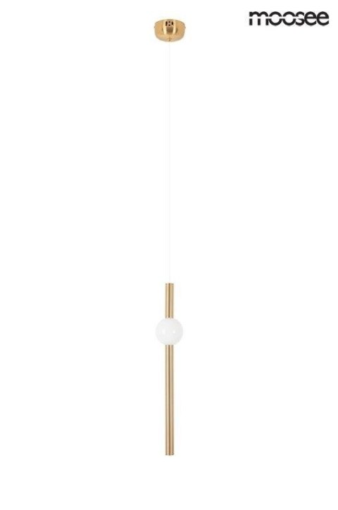 LAMPA WISZĄCA SUFITOWA LED LIBRA 60 ON ZŁOTA STAL NIERDZEWNA KLOSZ BIAŁY SZKLANY Moosee MOOSEE LAMPA WISZĄCA SUFITOWA LED LIBRA 60 ON ZŁOTA STAL NIERDZEWNA KLOSZ BIAŁY SZKLANY Moosee MOOSEE