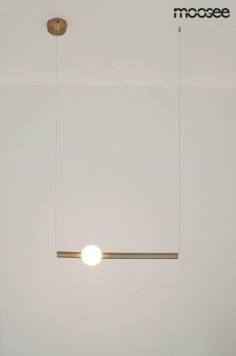 LAMPA WISZĄCA SUFITOWA LED LIBRA 60 ON ZŁOTA STAL NIERDZEWNA KLOSZ BIAŁY SZKLANY Moosee MOOSEE LAMPA WISZĄCA SUFITOWA LED LIBRA 60 ON ZŁOTA STAL NIERDZEWNA KLOSZ BIAŁY SZKLANY Moosee MOOSEE