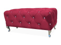 SIGNAL PUFA / ŁAWKA HESTIA VELVET BORDO BLUVEL 59/ METAL SREBRNY PIKOWANA Z KRYSZTAŁKAMI SIGNAL PUFA / ŁAWKA HESTIA VELVET BORDO BLUVEL 59/ METAL SREBRNY PIKOWANA Z KRYSZTAŁKAMI
