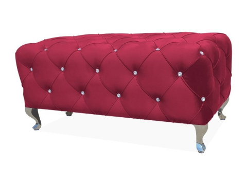 SIGNAL PUFA / ŁAWKA HESTIA VELVET BORDO BLUVEL 59/ METAL SREBRNY PIKOWANA Z KRYSZTAŁKAMI SIGNAL PUFA / ŁAWKA HESTIA VELVET BORDO BLUVEL 59/ METAL SREBRNY PIKOWANA Z KRYSZTAŁKAMI